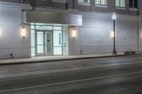 Detroit Michigan Office Building at Night