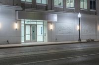 Detroit Michigan Office Building at Night