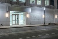 Detroit Michigan Office Building at Night 003