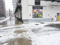 Snow Covered Street in Downtown Detroit: A Day in the City
