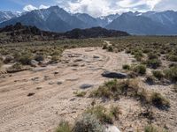 Dirt Road Through Alabama Hills in California, USA