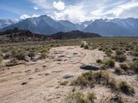 Dirt Road Through Alabama Hills in California, USA
