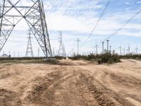 Dirt Road in Mojave Desert: Straight Down the Road