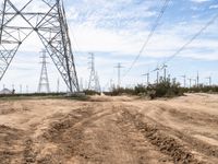 Dirt Road in Mojave Desert: Straight Down the Road