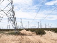 Dirt Road in Mojave Desert: Straight Down the Road