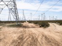 Dirt Road in Mojave Desert: Straight Down the Road