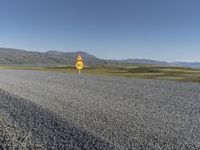 Dirt Road in the Mountain Landscape of Iceland