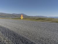 Dirt Road in the Mountain Landscape of Iceland