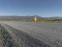 Dirt Road in the Mountain Landscape of Iceland