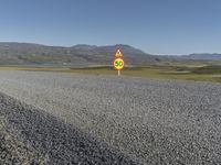 Dirt Road in the Mountain Landscape of Iceland