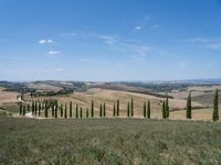 Dirt Road in Tuscany: Clear Skies and Open Space