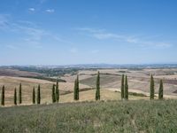 Dirt Road in Tuscany: Clear Skies and Open Space