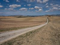 Dirt Road in Tuscany: A Day with Clear Skies