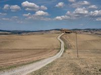 Dirt Road in Tuscany: A Day with Clear Skies