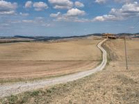 Dirt Road in Tuscany: A Day with Clear Skies