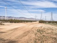Dirt Roads and Windmills in Mojave Desert, California