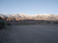 Dirt Tracks of California's Alabama Hills at Dawn