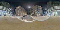 an old - fashioned street has been distorted with a new look in this fish eye lens