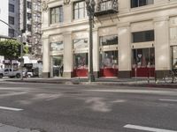 Downtown City Street in Metropolitan Area