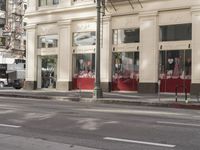 Downtown City Street in Metropolitan Area