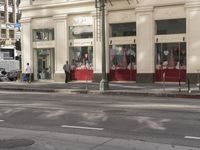 Downtown City Street in Metropolitan Area