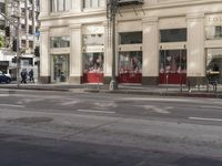 Downtown City Street in Metropolitan Area