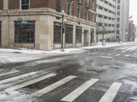 Downtown Detroit: Snow Covered Street