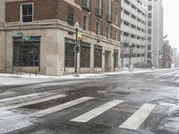 Downtown Detroit: Snow Covered Street