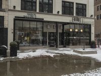 Downtown Detroit USA Winter Scene