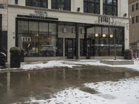 Downtown Detroit USA Winter Scene