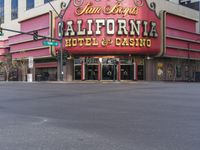 Cityscape of Downtown Las Vegas with Mixed-Use Buildings and Asphalt Roads