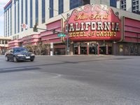 Cityscape of Downtown Las Vegas with Mixed-Use Buildings and Asphalt Roads