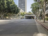 Downtown Los Angeles Cityscape with Clear Sky