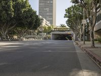 Downtown Los Angeles Cityscape with Clear Sky