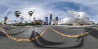 this time lapse photograph shows a blurry picture of a street in a city