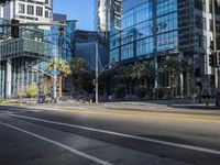 Downtown Los Angeles Cityscape with Shadow