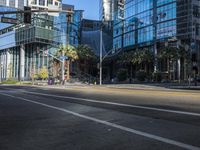 Downtown Los Angeles Cityscape with Shadow