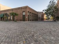 Downtown Los Angeles Cobblestone Plaza 001