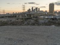 Downtown Los Angeles Skyline Along the River