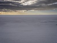 Dramatic Dawn Over Salt Surface in Utah