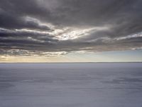 Dramatic Dawn Over Salt Surface in Utah