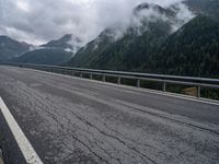 Dramatic Landscape in Austria - Asphalt Road