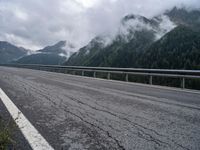 Dramatic Landscape of Austria with Asphalt Road 002