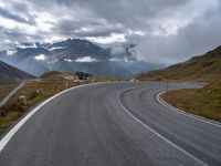 Dramatic Landscape in Austria: Winding Road in the Highlands