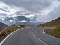 Dramatic Landscape in Austria: Winding Road through the Highlands