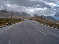 Dramatic Landscape of Curving Asphalt Road in Austria, Europe