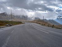 Dramatic Landscape of Curving Asphalt Road in Austria, Europe