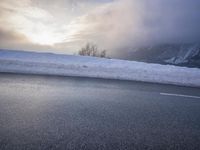 Dramatic Mountain Scenery in Europe during Winter