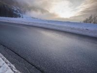 Dramatic Mountain Scenery in Europe during Winter