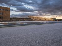 Dramatic Race Track at Dawn in Valencia, Spain